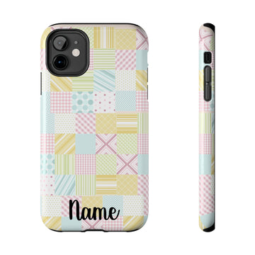 Pink Ribbon Oval Tough Phone Case — Cute Pastel Protective iPhone Cover