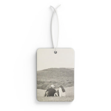 Vintage Couple Photo Car Air Freshener – Romantic Keepsake Scented Ornament