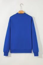 Dark Blue Love Like Jesus Mock Neck Sweatshirt