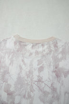 Gray Woodland Camo Print Raw Edge Cropped Top 2pcs Skort Set